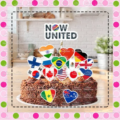 Topo de Bolo Banda Now United