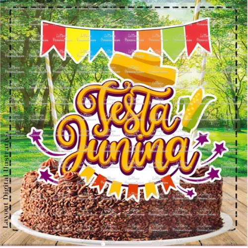Topo de Bolo Festa Junina