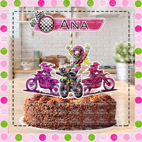 Topo de Bolo Motocross