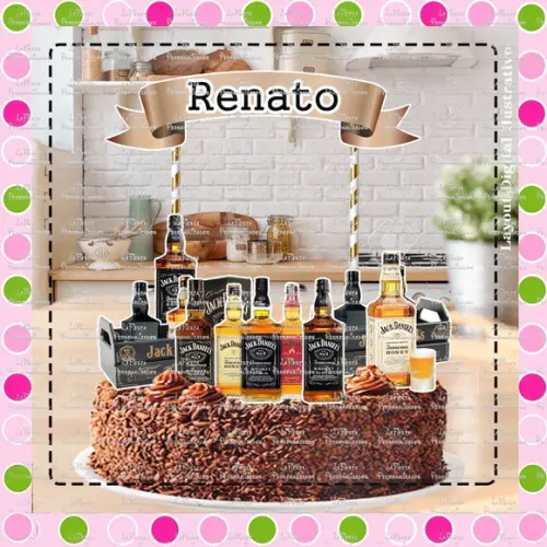 Topo de Bolo Whisky