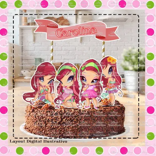 Topo de Bolo Pop Pixie