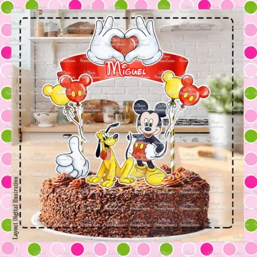 Topo de Bolo Mickey