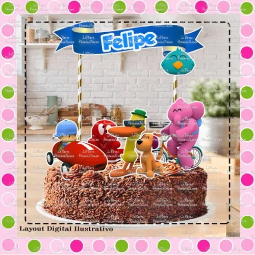 Topo de Bolo Pocoyo