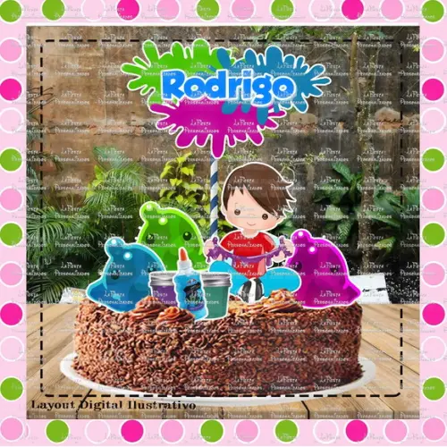 Topo de Bolo Slime