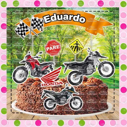 Topo de Bolo Moto