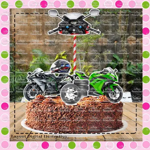 Topo de Bolo Moto