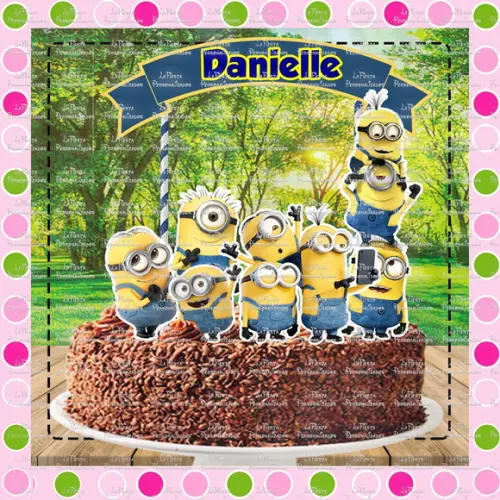 Topo de Bolo Minions