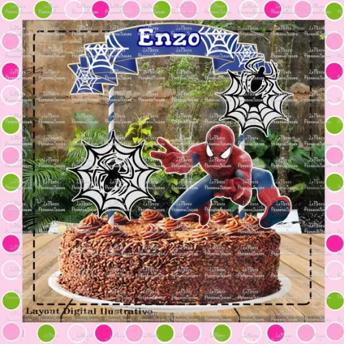 Topo de Bolo Homem Aranha