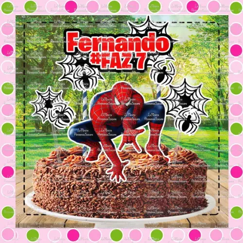 Topo de Bolo Homem Aranha