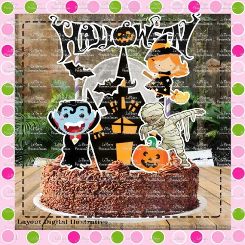 Topo de Bolo Halloween