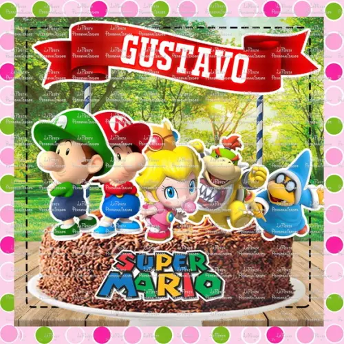 Topo de Bolo Mario Bros