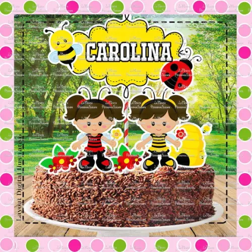 Topo de Bolo Jardim