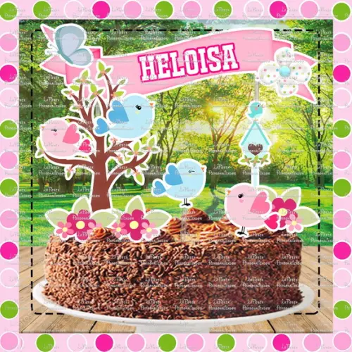 Topo de Bolo Jardim