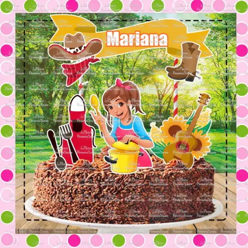 Topo de Bolo Chá de Panela