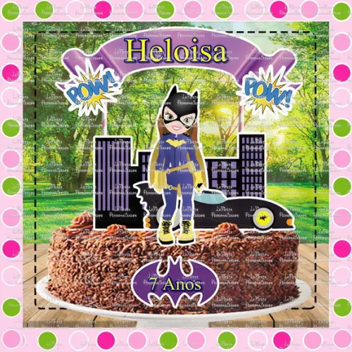 Topo de Bolo Batgirl