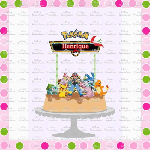 Topo de Bolo Pokemon