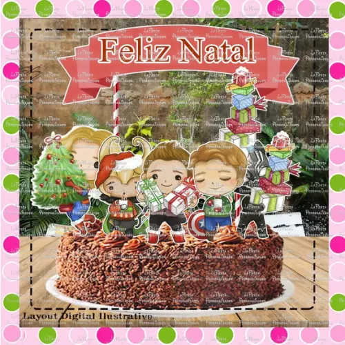Topo de Bolo Natal