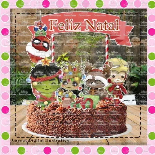 Topo de Bolo Natal