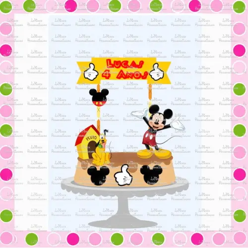 Topo de Bolo Mickey