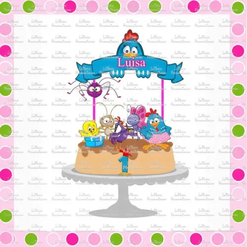 Topo de Bolo Galinha Pintadinha