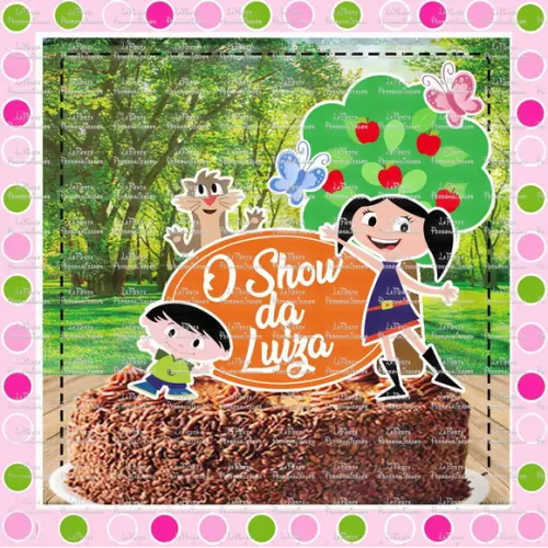 Topo de Bolo Show da Luna