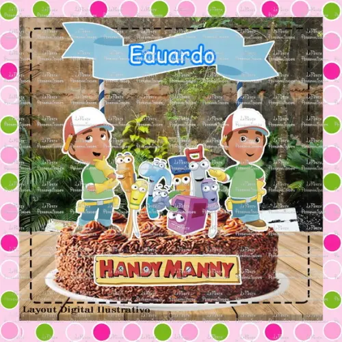 Topo de Bolo Handy Manny