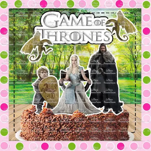 Topo de Bolo Game of Thrones