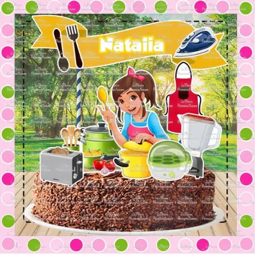 Topo de Bolo Chá de Panela