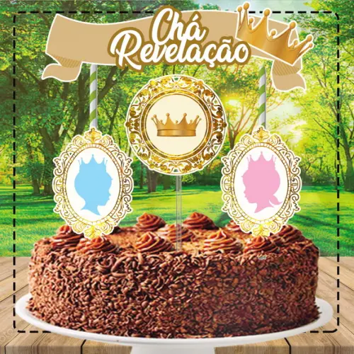 Topo de Bolo Chá Revelação