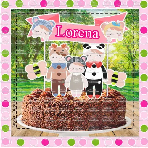 Topo de Bolo Boneca Metoo Dolls
