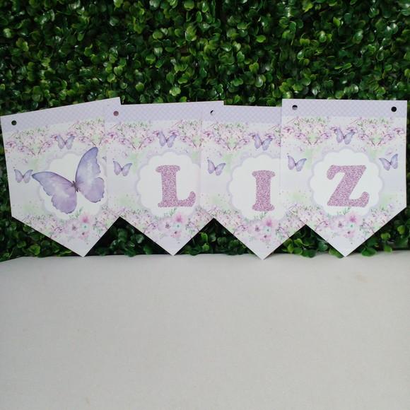Bandeirola Personalizada Jardim Lilás