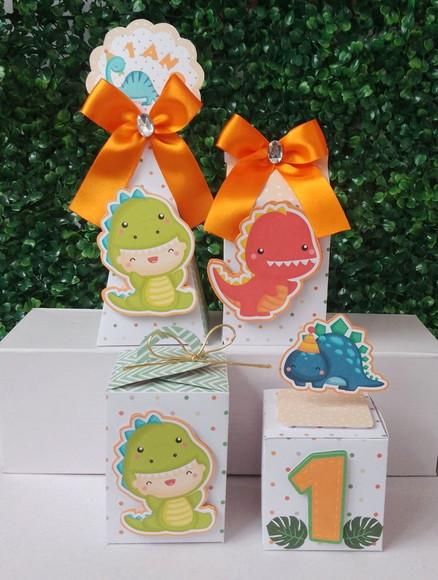 Kit Festa Personalizado Dino Baby - 20 Peças