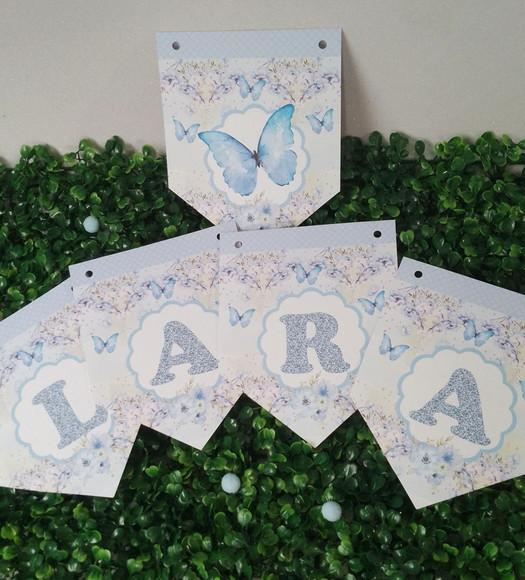 Bandeirola Personalizada Jardim Azul