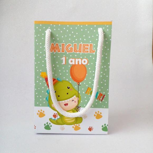 Sacolinha Personalizada Dino Baby Tamanho P