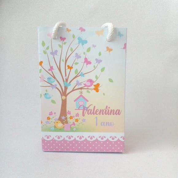 Sacolinha Personalizada Jardim Encantado Tamanho P