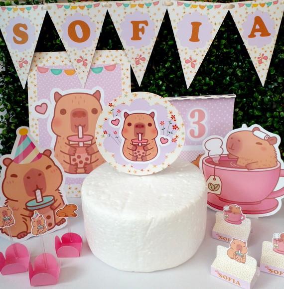 Kit Festa Só Um Bolinho Capivara Menina