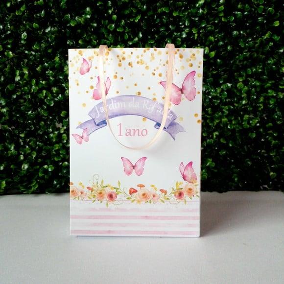 Sacolinha Personalizada Jardim das Borboletas