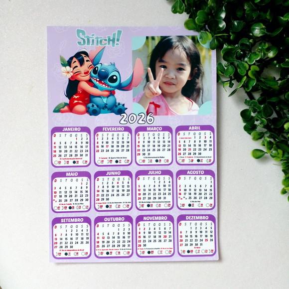 Calendário 2026 Stitch Personalizado com Foto Ímã