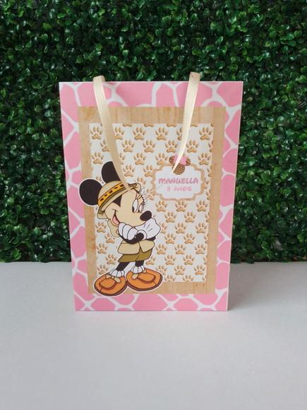 Sacolinha Personalizada Minnie Safari