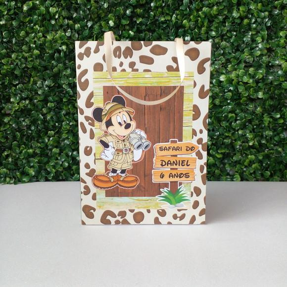 Sacolinha Personalizada Mickey Safari