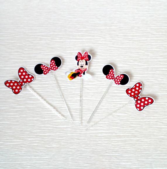 Topper para Docinhos Minnie Vermelha