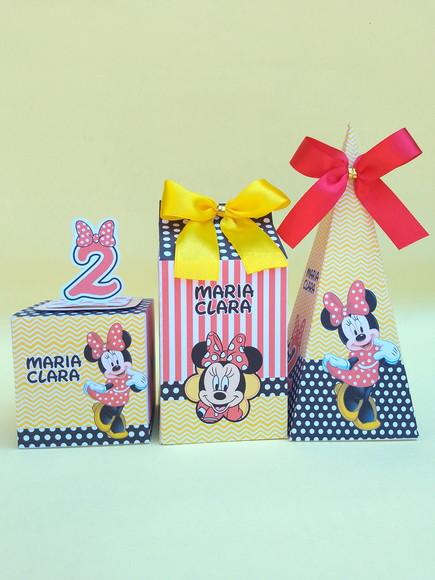 Kit Festa Minnie Vermelha 15 Caixas Personalizadas