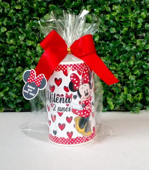 Cofrinho Personalizado Minnie Vermelha