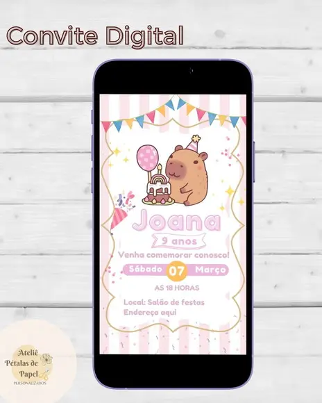 Convite Digital Capivara