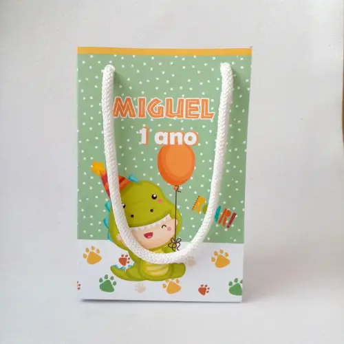 Sacolinha Personalizada Dino Baby Tamanho P