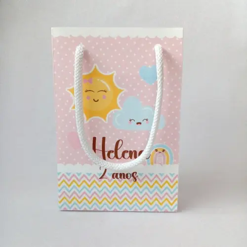 Sacolinha Personalizada Raio de Sol Tamanho P