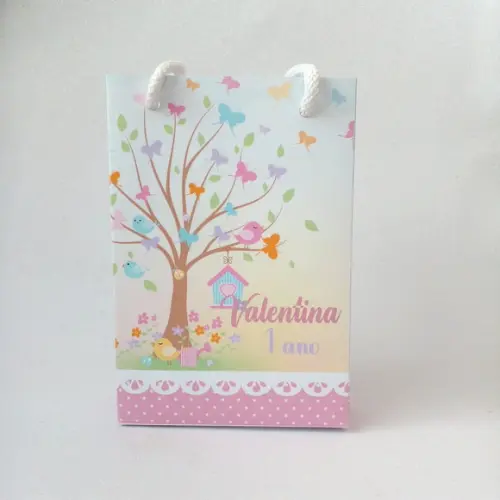 Sacolinha Personalizada Jardim Encantado Tamanho P
