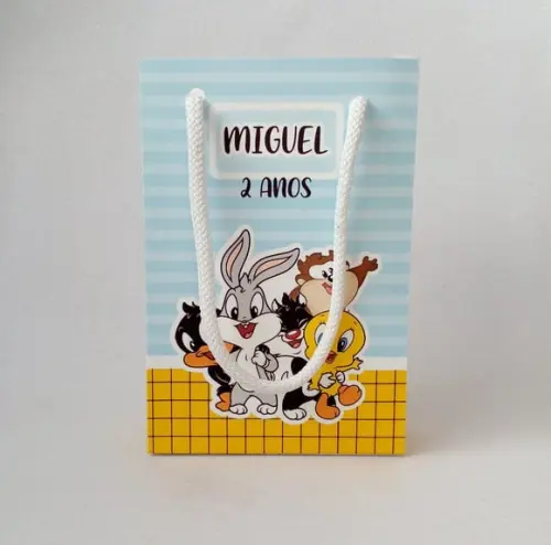 Sacolinha Personalizada Baby Looney Tunes Tamanho P