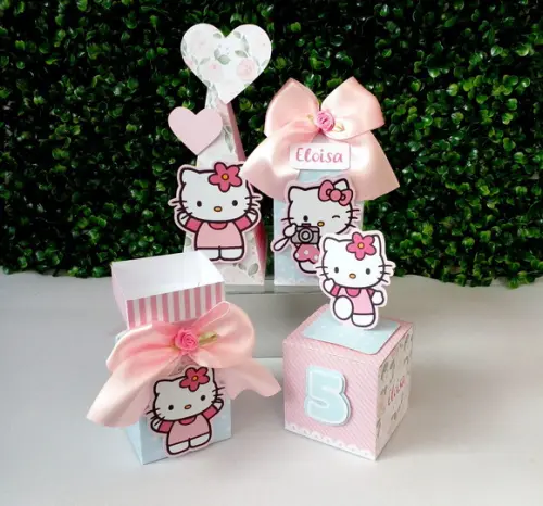 Kit Festa Personalizado Hello Kitty - 40 Peças