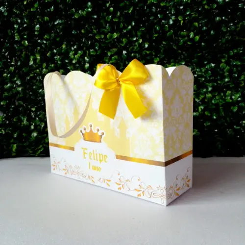 Sacolinha Personalizada Realeza Amarelo